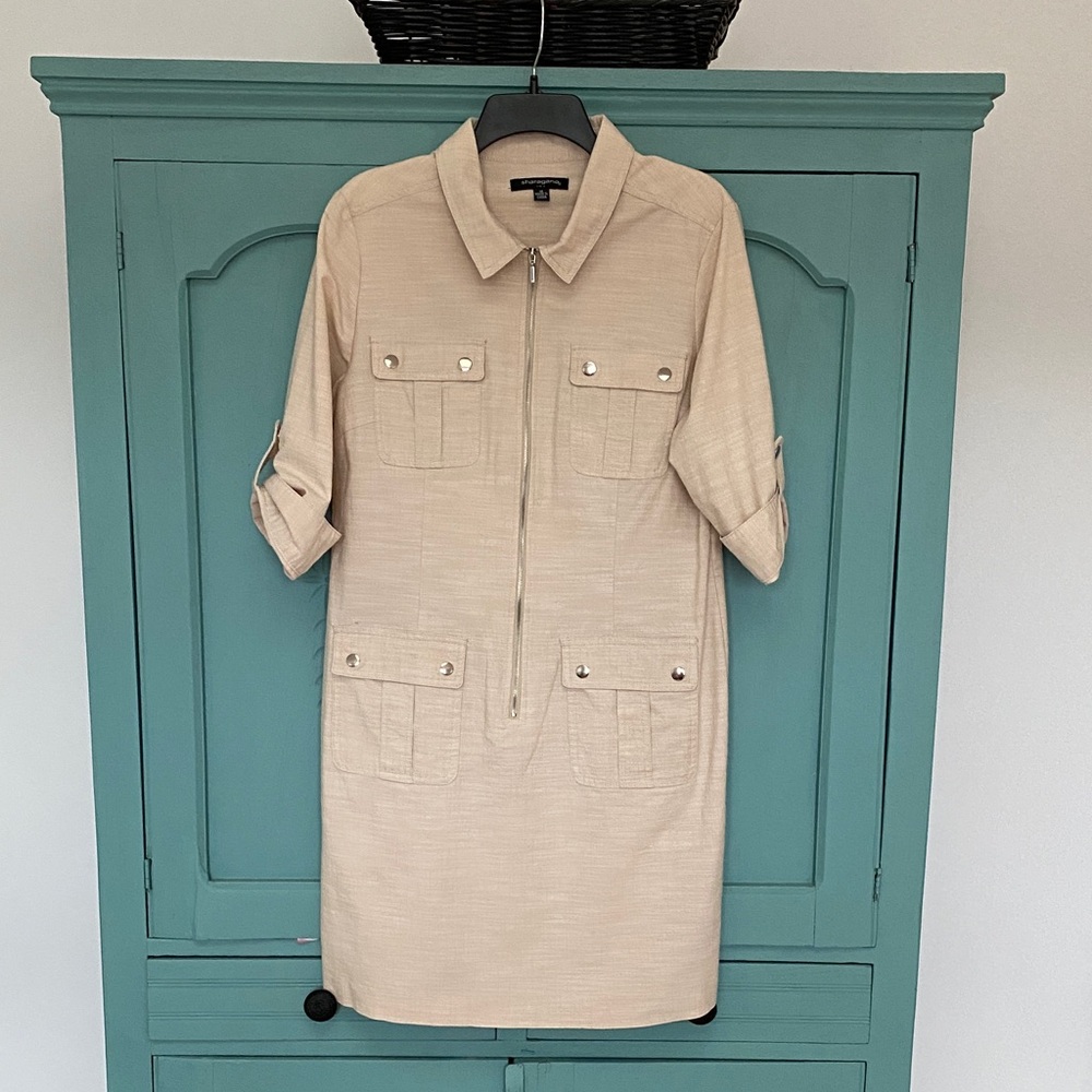 Sharagano Casual Dress - Beige